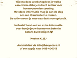 Workshop essentiële oliën en hormonen